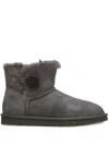 Ugg Mini Baley Button Ankle Boots In Grey