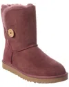 Ugg Bailey Button Suede & Shearling Boot In Purple