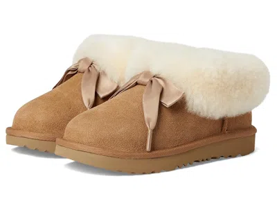 Ugg Bailey Slippers (little Kid/big Kid) Kids Shoes Chestnut : 6 Big Kid M, Suede In Brown