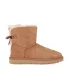 Ugg Chestnut Mini Bailey Bow Ii Ankle Boots In Brown