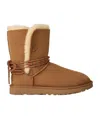 Ugg Ankle Boot With Lace Detail And Rubber Sole In Brown