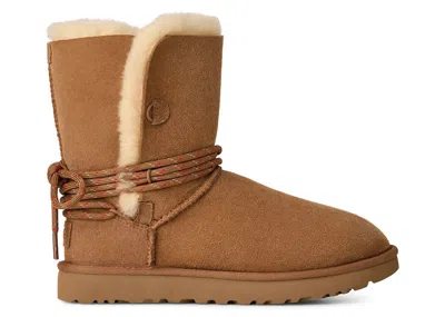 Pre-owned Ugg Bailey Tie Boot (women's) Sneakers In Chestnut In Brown