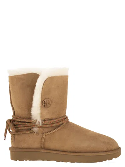 Ugg Bailey Tie - Suede Ankle Boots In Brown