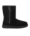 Ugg Classic Short Bailey Zip Shoes In Black