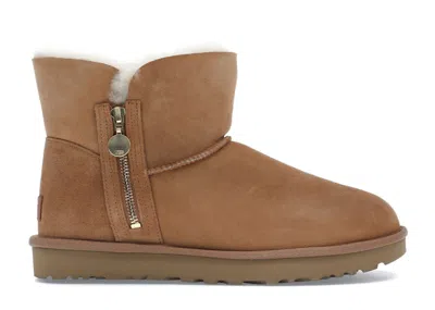 Pre-owned Ugg Bailey Zip Mini Boot (women's) Sneakers In Chestnut