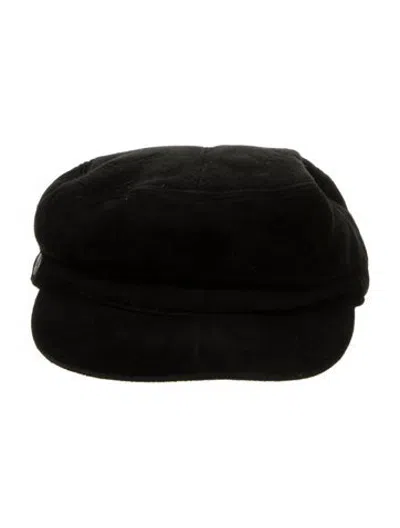 Pre-owned Ugg Baker Boy Cap In Black