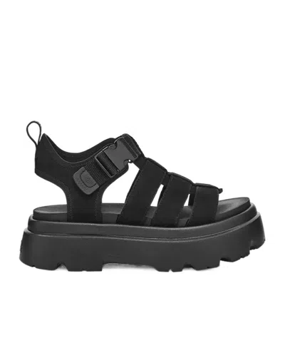 Ugg Bare-heeled Flat Sandals In Black