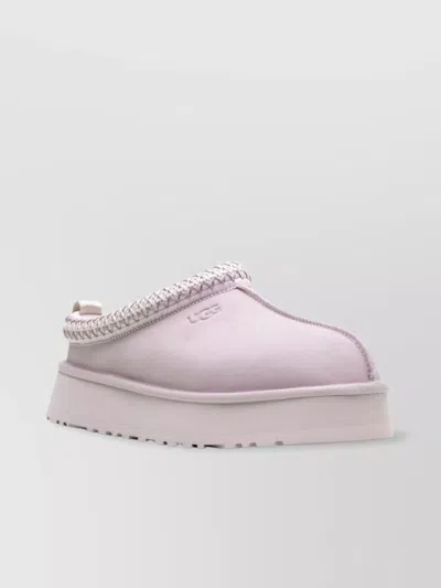 Ugg Bay Slippers Tasman Embroidered Platform Round In Pink