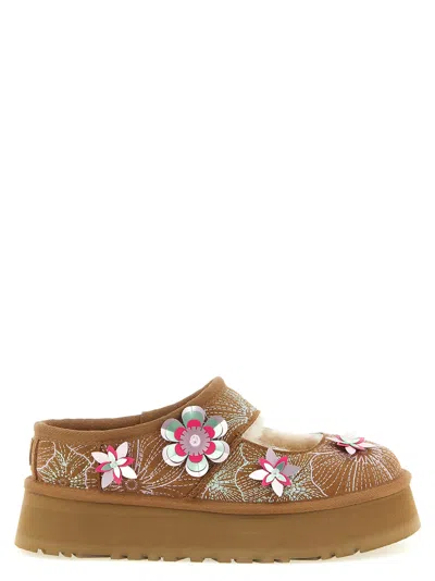Ugg Bea Mary Jane Meadow Flat Shoes Multicolor In Brown
