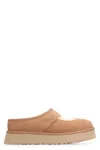 Ugg Bea Mary-jane Suede Flatform Mules In Brown