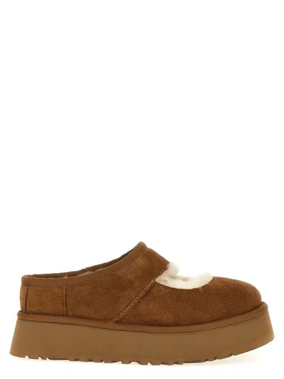 Ugg Bea Mary Jane Suede Flatform Boots In Tan