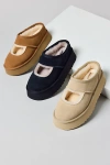 Ugg Women's Bea Shearling Platform Mary Jane Shoe In Black, Women's At Urban Outfitters In Black