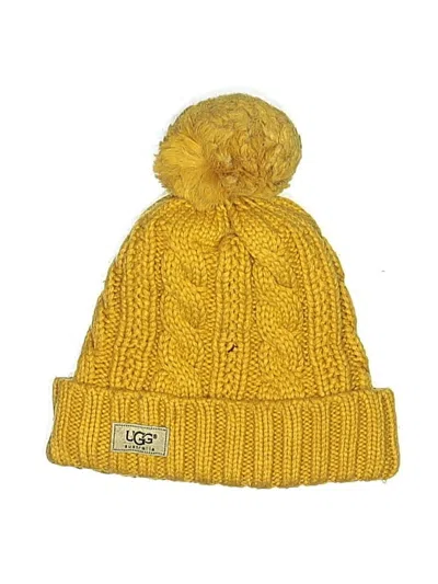Pre-owned Ugg Beanie Hat In Yellow