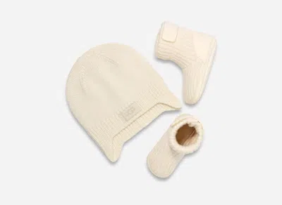 Ugg ® Beanie Knit/textile/recycled Materials Slippers In Cream In Brown