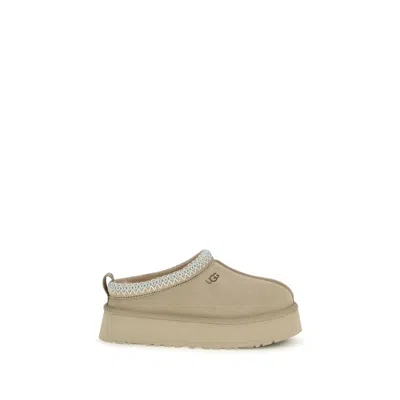 Ugg Beige Calf Leather Bos Taurus Mules