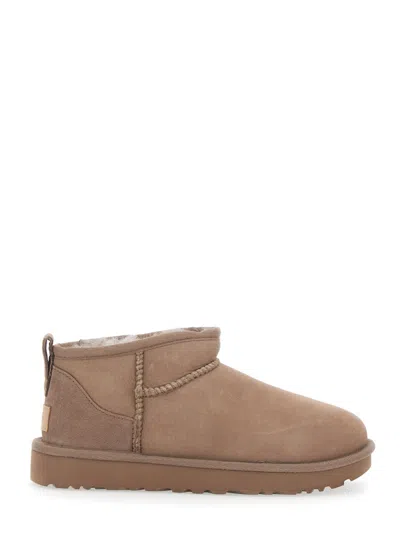 Ugg Beige Classic Mini Boots In Neutral