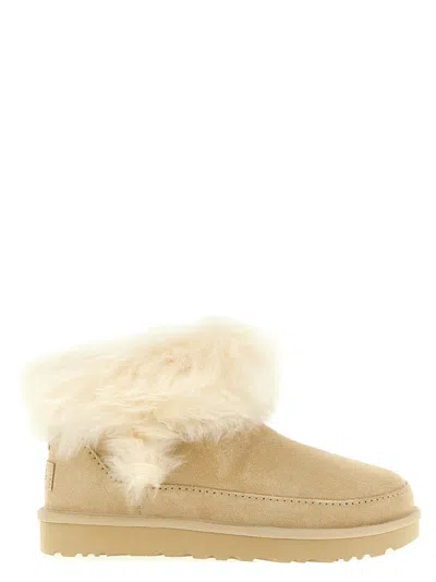 Ugg Beige Classic Ultra Mini Boots In Nude
