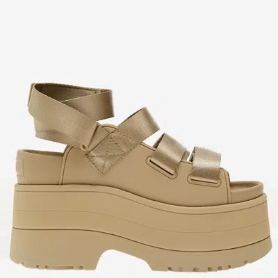 UGG BEIGE LOGO WEDGES