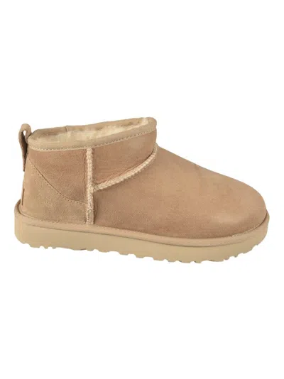 Ugg Classic Ultra Mini Suede Boots For Woman In Neutral