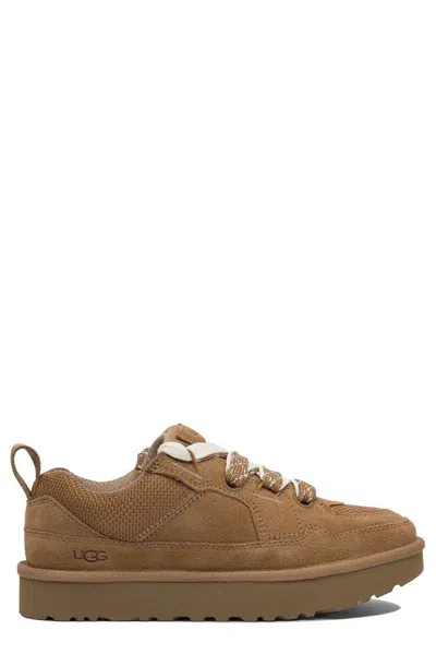 Ugg Beige Suede And Mesh Lowmel Sneakers