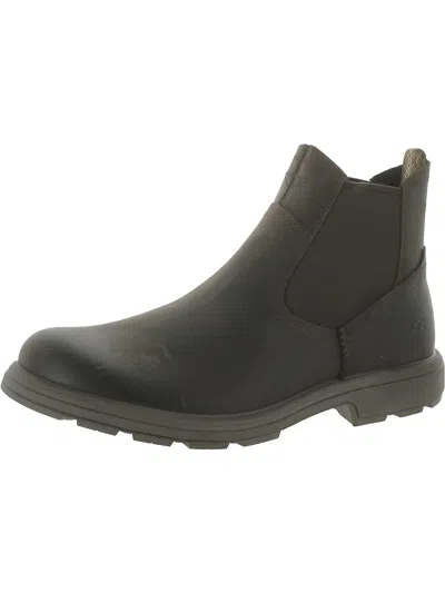 Ugg Biltmore Mens Leather Pull On Chelsea Boots In Grey
