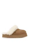 Ugg Biscuit Suede Disquette Slippers In Brown