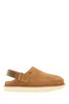 Ugg Biscuit Suede Goldenstar Slippers In Chestnut