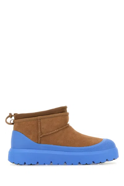 Ugg Biscuit Suede Ultra Mini Weather Hybrid Ankle Boots In Blue