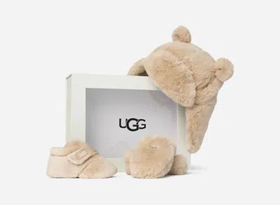 Ugg ® Bixbee And Hat And Mitten Set Fleece/textile/recycled Materials Boots In Blond