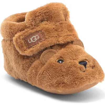 Ugg Kids' ® Bixbee Bootie & Bear Lovey Blanket Set In Brown