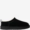 Ugg Black Mutton Leather Classic Micro Boots In Black