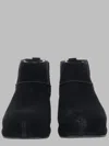 Ugg Asymmetrical Ultra Mini Boots With Twinface Sheepskin Upper In Black