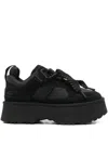 Ugg Astromel Platform Lace-up Sneakers In Black