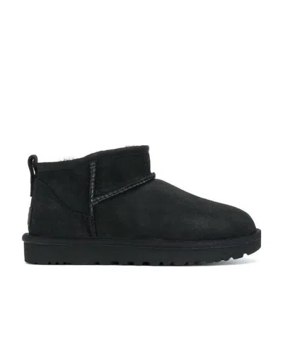 Ugg Classic Ultra Mini Ankle Boots In Black