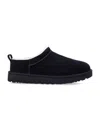 Ugg Black Mutton Leather Classic Micro Boots In Black