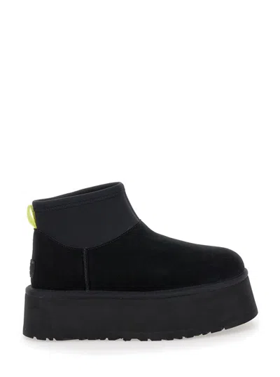 UGG BLACK CLASSIC MINI ANKLE BOOTS