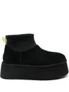 Ugg Black Suede Classic Mini Dipper Ankle Boots In Black