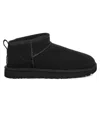 Ugg Low-cut Slip-on Boots With Twinface Lining And Textured Sole In Black