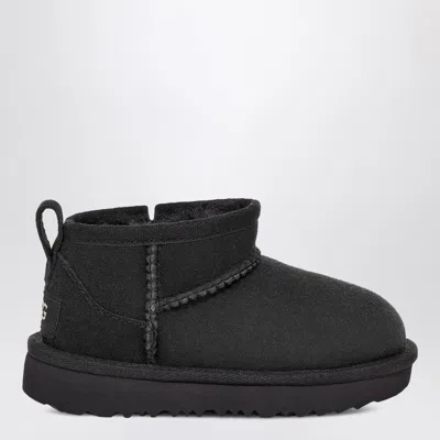 Ugg Black Classic Ultra Mini Boot With Zip