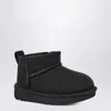 Ugg Black Classic Ultra Mini Boot With Zip In Black