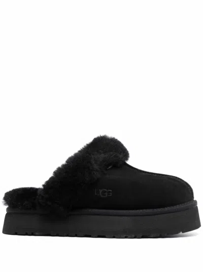 UGG BLACK DISQUETTE SLIDES