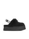 Ugg Black Funkette Slippers In Black