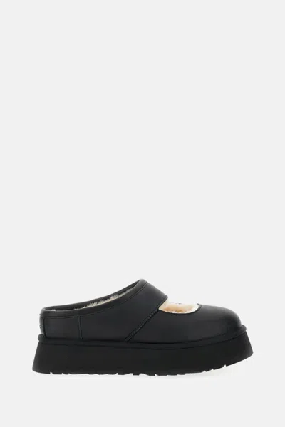 UGG BLACK LEATHER SANDALS