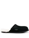 Ugg Mens Cushioned Footbed Suede Slide Slippers In Black