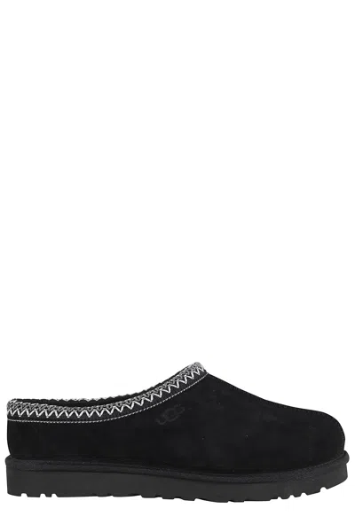 Ugg Black M Tasman Ii Collar-braid Suede Slippers