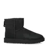 Ugg Classic Mini Ii Shearling Ankle Boots - Women's - Rubber/sheep Skin/shearling In Black