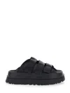 Ugg Golden Glow Black Sandals With Round Open Toe In Tech Fabric Woman In Black