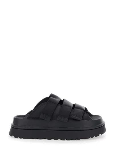 UGG BLACK SLIP ON SANDALS