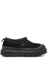 Ugg Black Suede And Rubber Tasman Weather Hybrid Slip-ons In Black