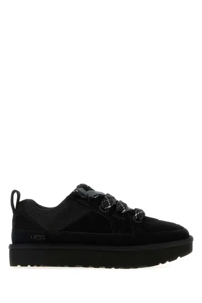 Ugg Black Suede And Mesh Lowmel Sneakers